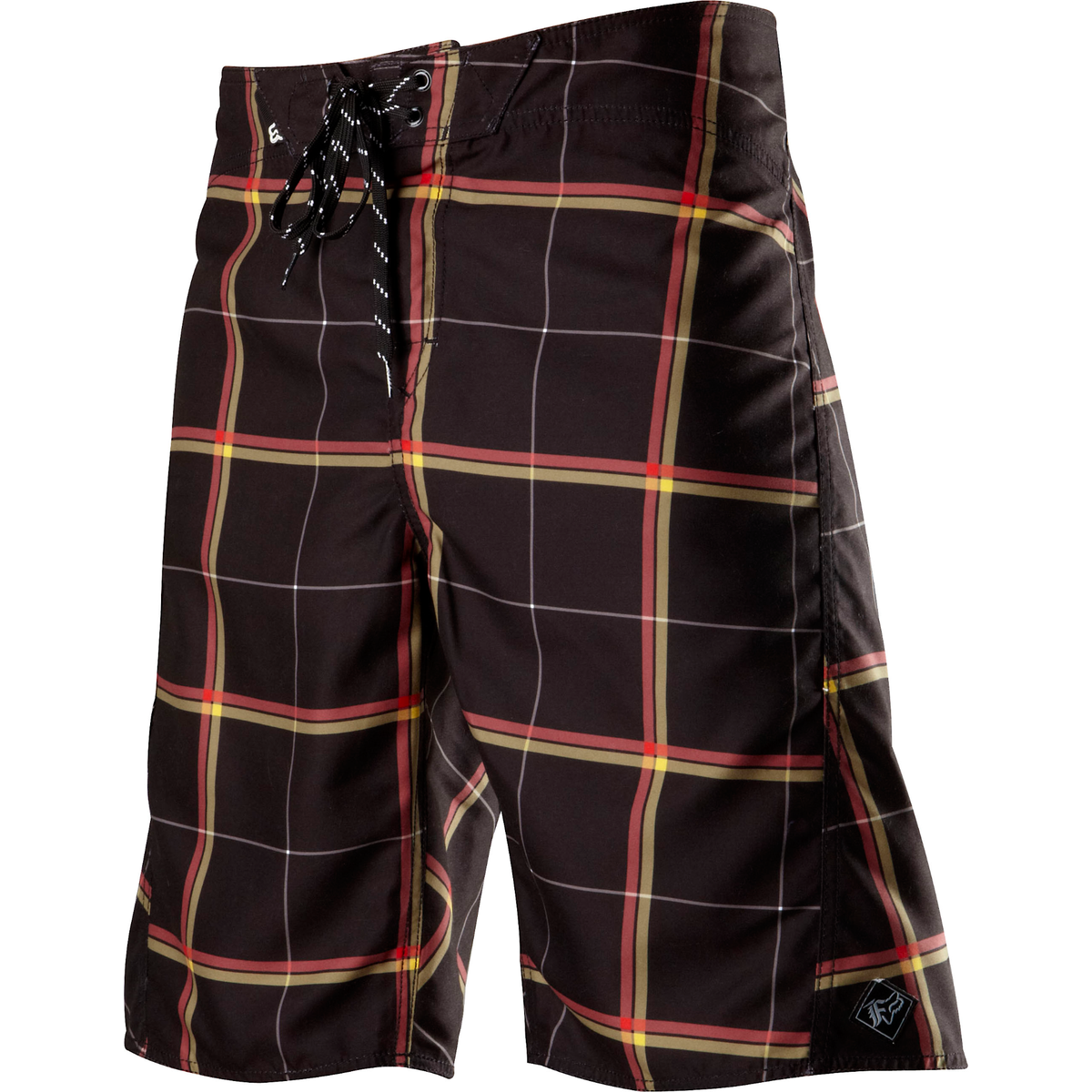 Fox Racing Lloyd Plaid Boardshorts CLOSEOUT - Black