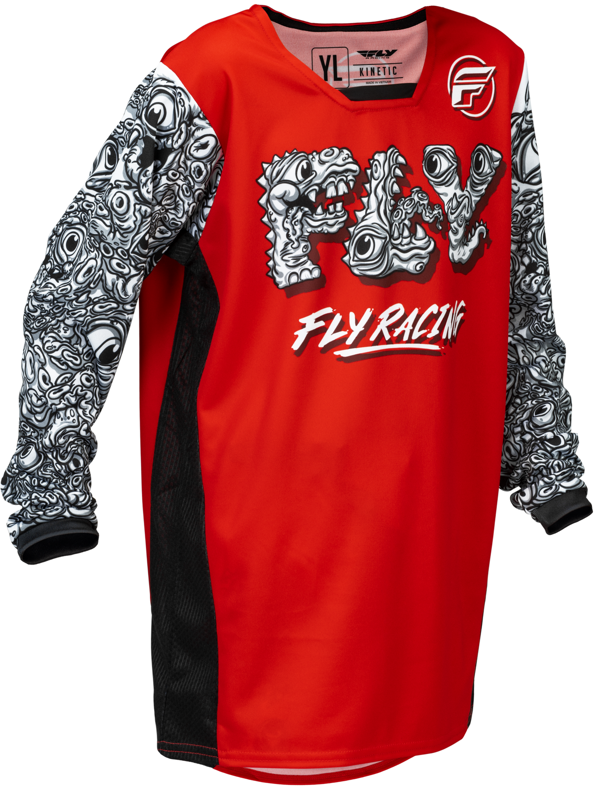 Fly Racing Kinetic Mutant Youth Jersey - Red/White/Black