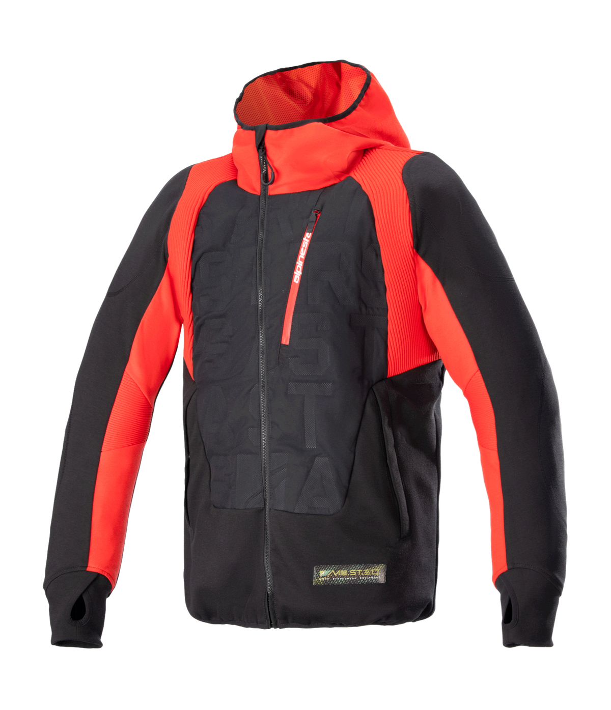 Alpinestars MO.ST.EQ Hybrid Hooded Jacket - Black/Flame Red