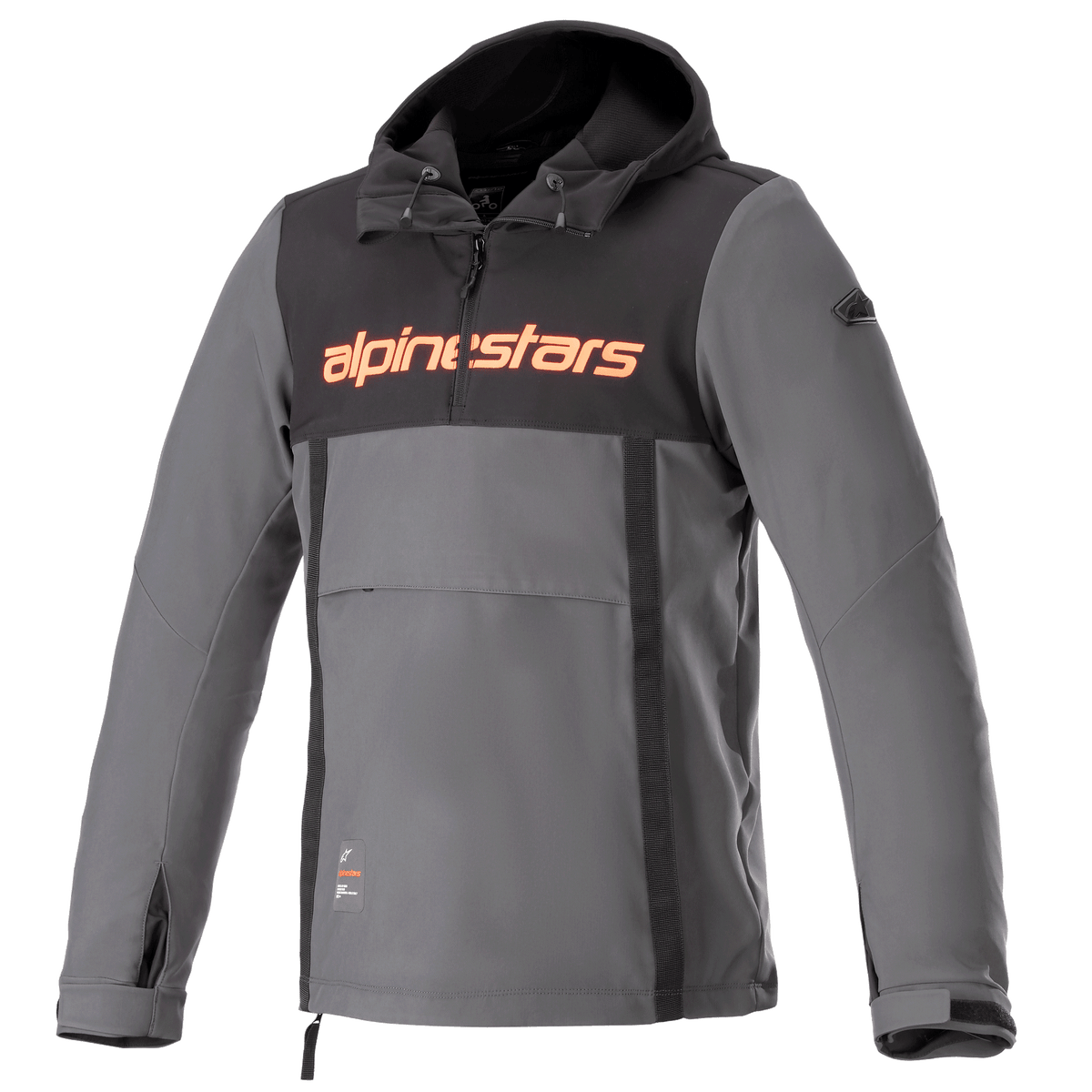 Alpinestars Sherpa Hoodie - Black/Tar Gray/Red Fluo