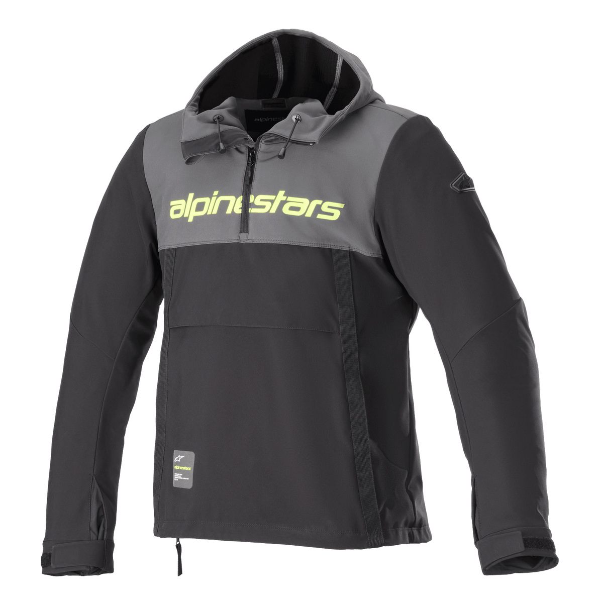 Alpinestars Sherpa Hoodie - Tar Gray/Black/Yellow Fluo