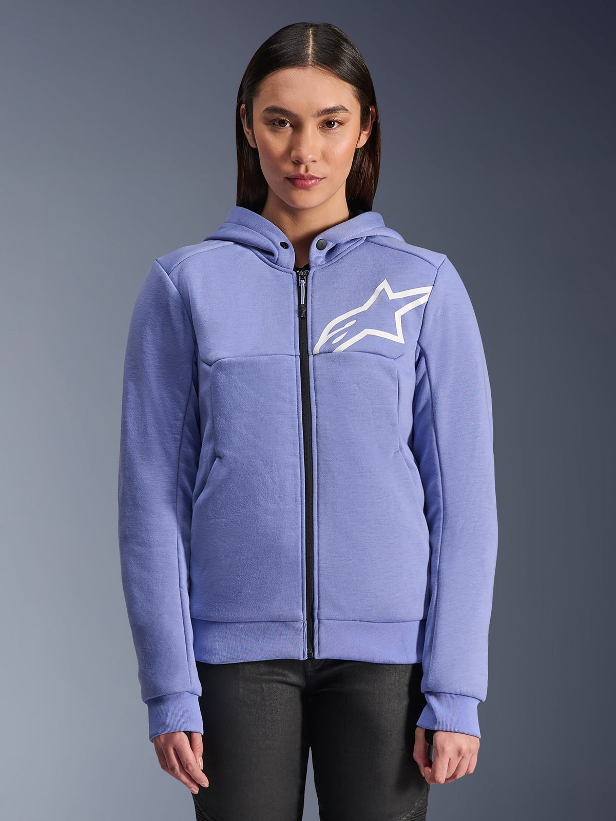 Alpinestars Womens Stella Chrome V2 Sport Hoodie - Blue/Violet/White