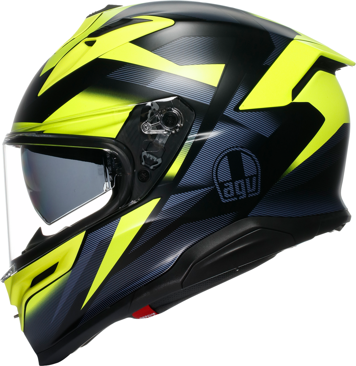 AGV K7 Helmet - Glimpse - Matte Black/Yellow Fluo