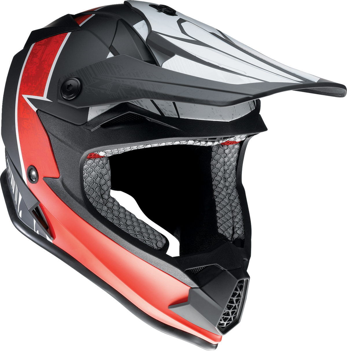 Z1R Youth F.I. Fractal Helmet - Matte Black/Red
