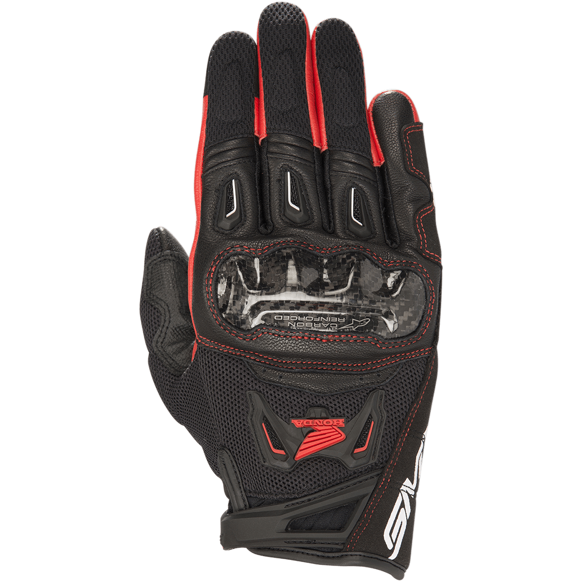 Alpinestars Honda SMX-2 Air Carbon V2 Gloves - Black/Red- Honda