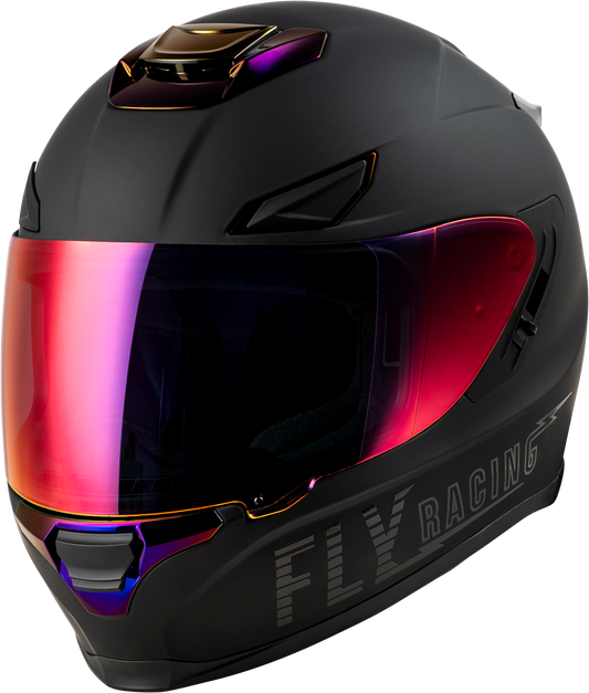 Fly Racing Sentinel Solid Helmet - Matte Black/Charcoal Chrome