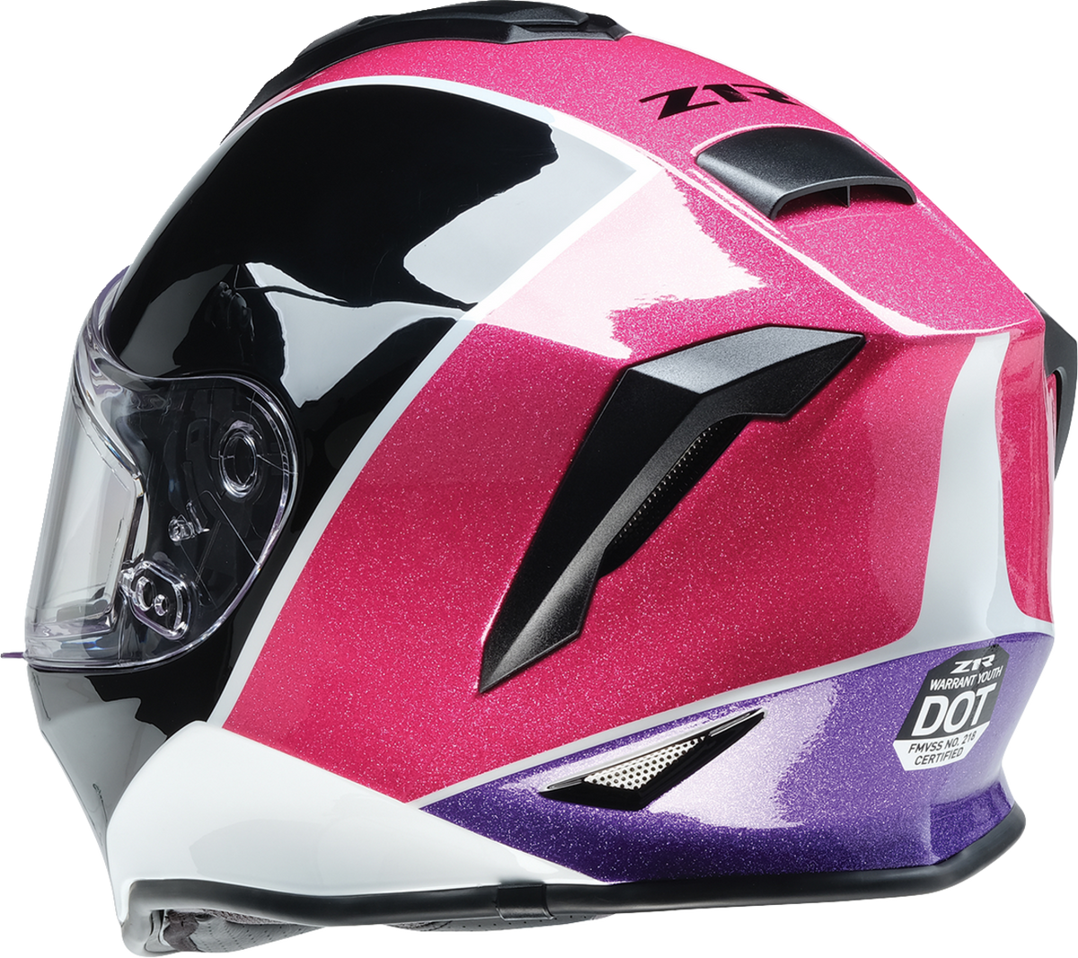 Z1R Youth Warrant 2.0 Snow Fresh Pow Helmet - Pink/Purple