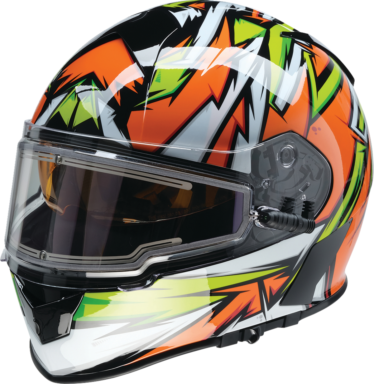 Z1R Warrant Snow Neuron Helmet - Orange/Green