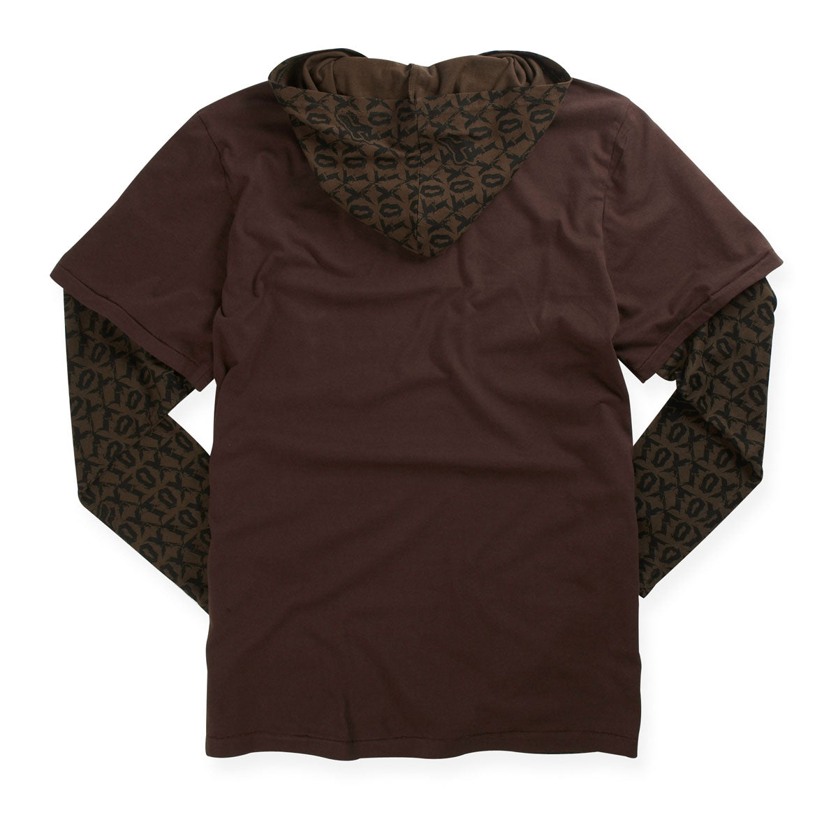 Fox Racing Break Check 2Fer Hoodie - Dark Brown
