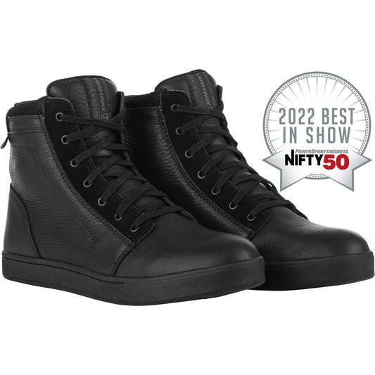 Highway 21 Axle Leather Waterproof Shoes CLOSEOUT - Black/Black