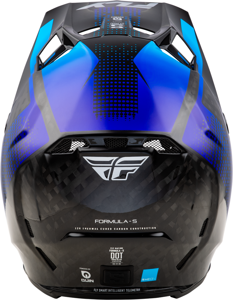 Fly Racing Formula S Carbon Protocol Helmet -  BLACK CARBON/BLUE
