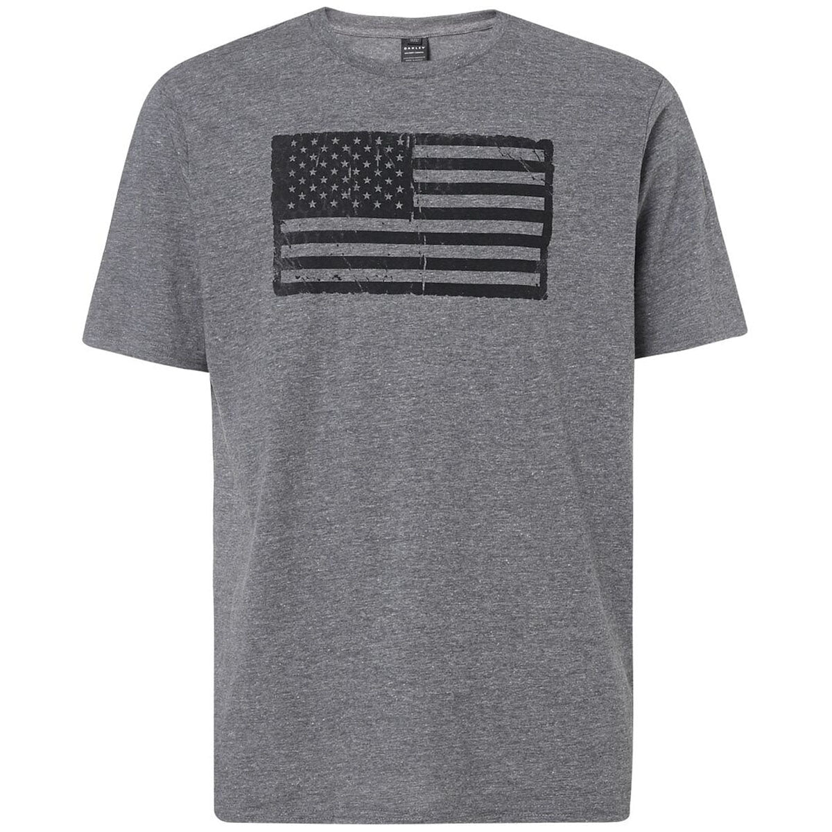 Oakley USA Flag Distressed Tee - Athletic Heather Grey