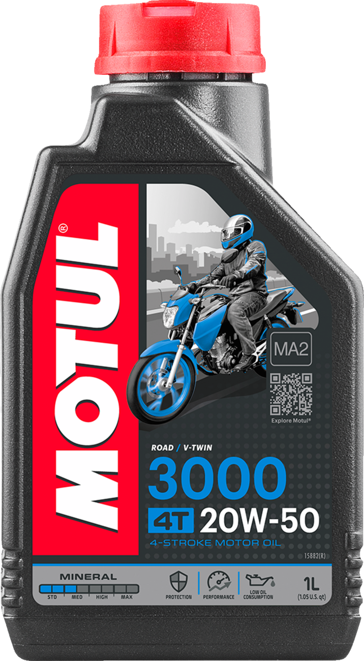Motul 3000 Mineral 4T Engine Oil - 1 Liter - 1 Liter