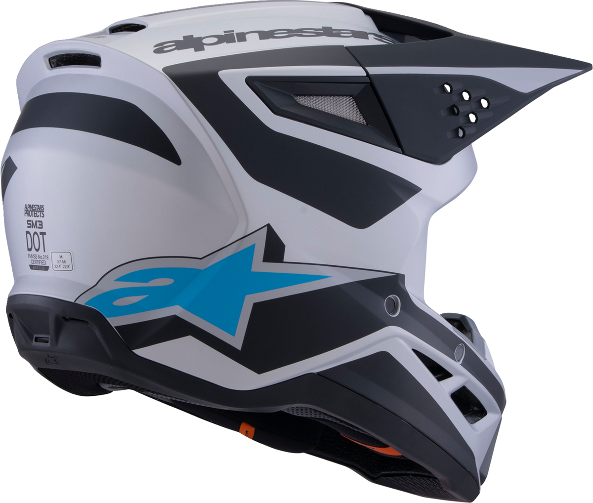 Alpinestars SM3 Heat Helmet Matte Silver/Blue/Black