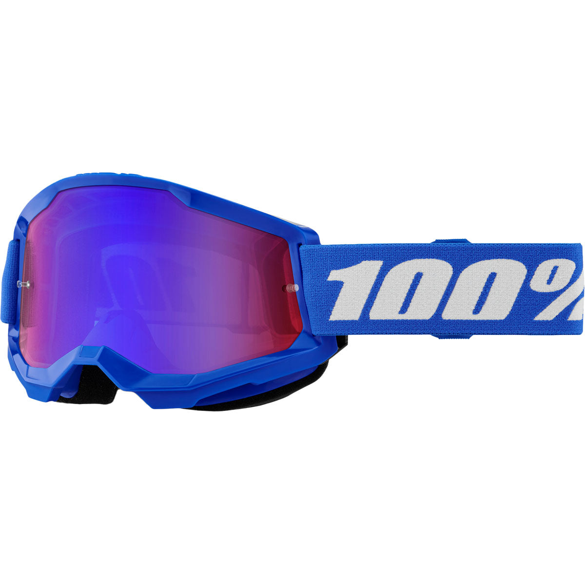 100% Strata 2 Goggles Blue / Mirror Red/Blue Lens