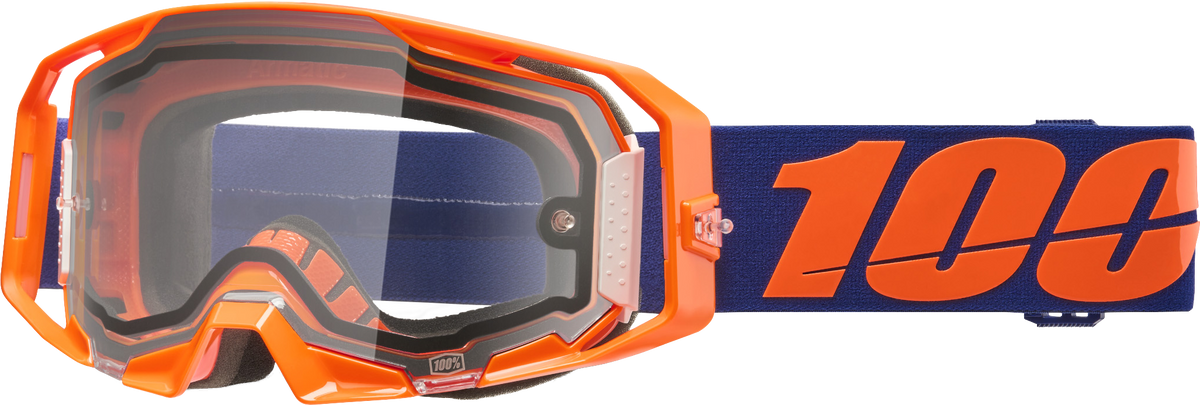 100% Armatic Goggles Neon Orange / Clear