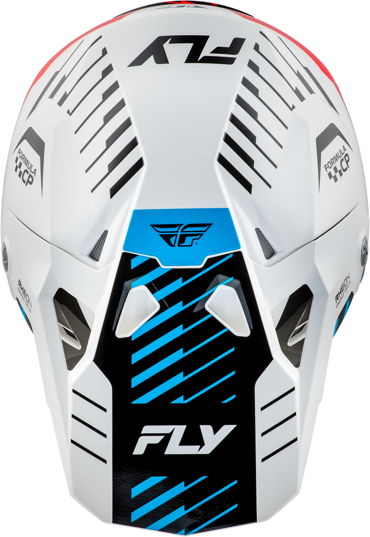 Fly Racing Formula CP Slice Helmet - White/Red/Cyan