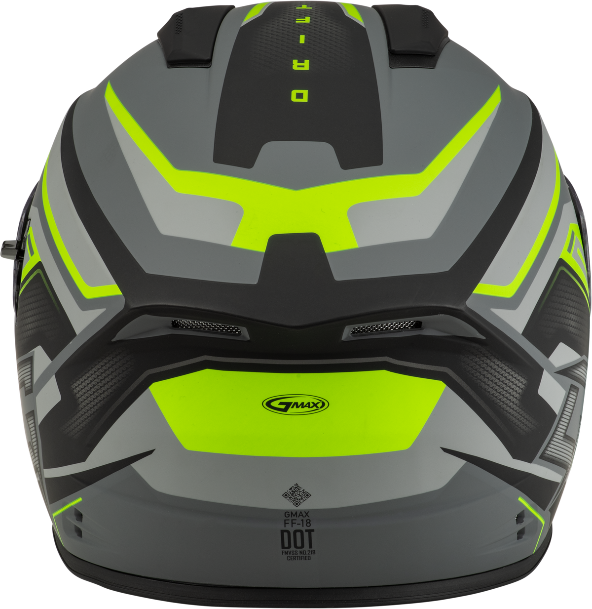 GMAX FF-18 Drift Helmet (2024) Matte Grey/Hi-Vis