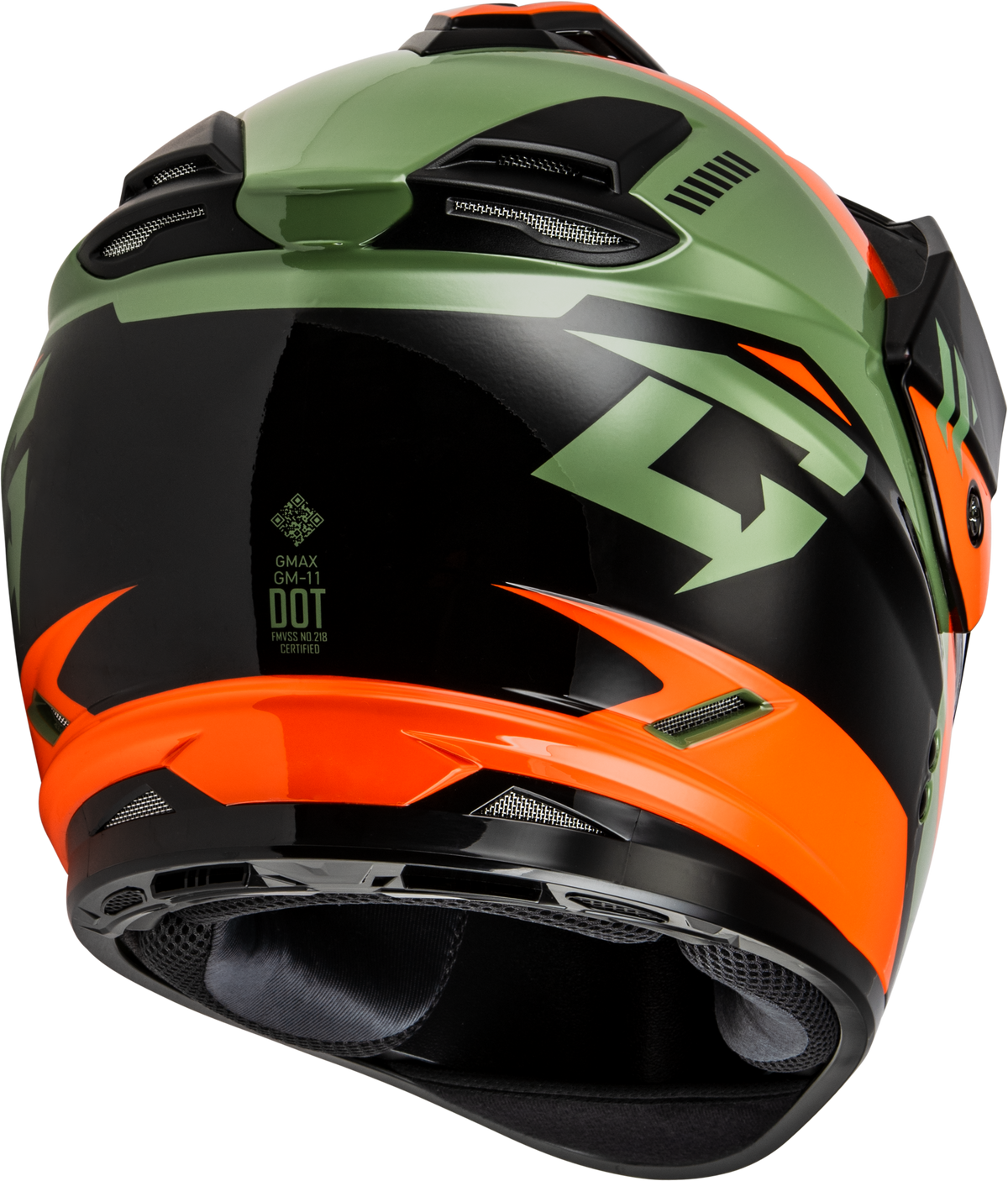 GMAX GM-11S Ronin Helmet W/Electric Shield Orange/Grey/Black