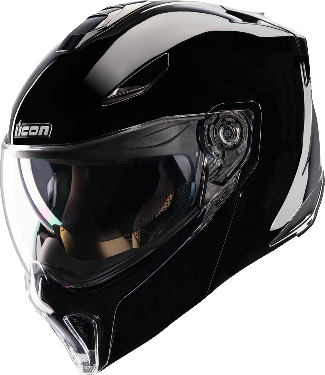 Icon Threshold Modular Helmet - Gloss Black