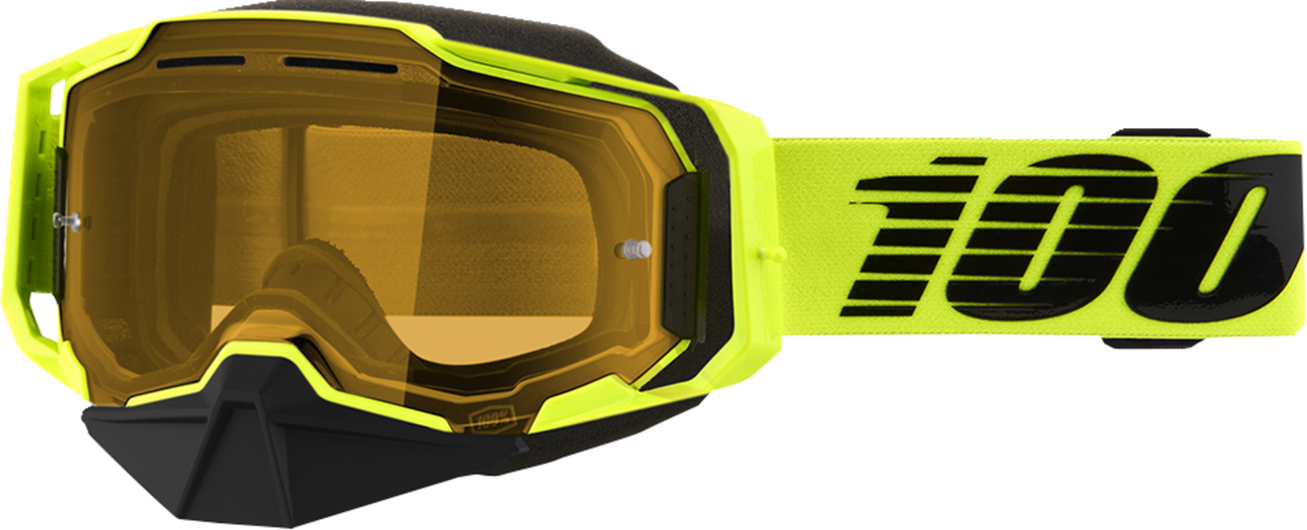 100% Armega Snow Goggles Nuclear Citrus / Yellow Lens
