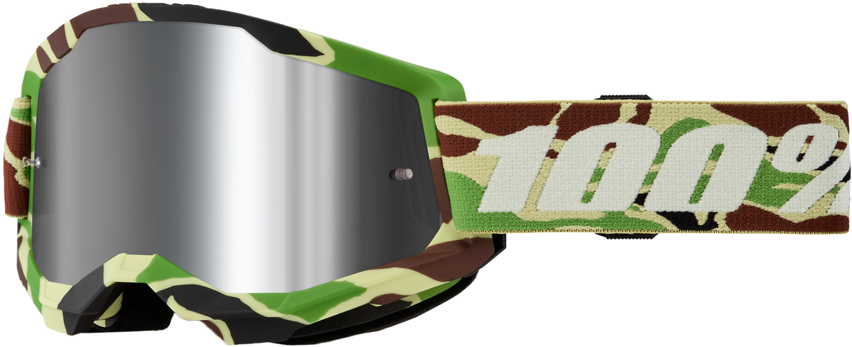 100% Strata 2 Goggles CLOSEOUT War Camo / Mirror Silver Lens