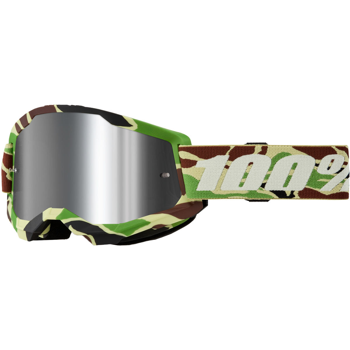 100% Strata 2 Goggles War Camo / Mirror Silver Lens