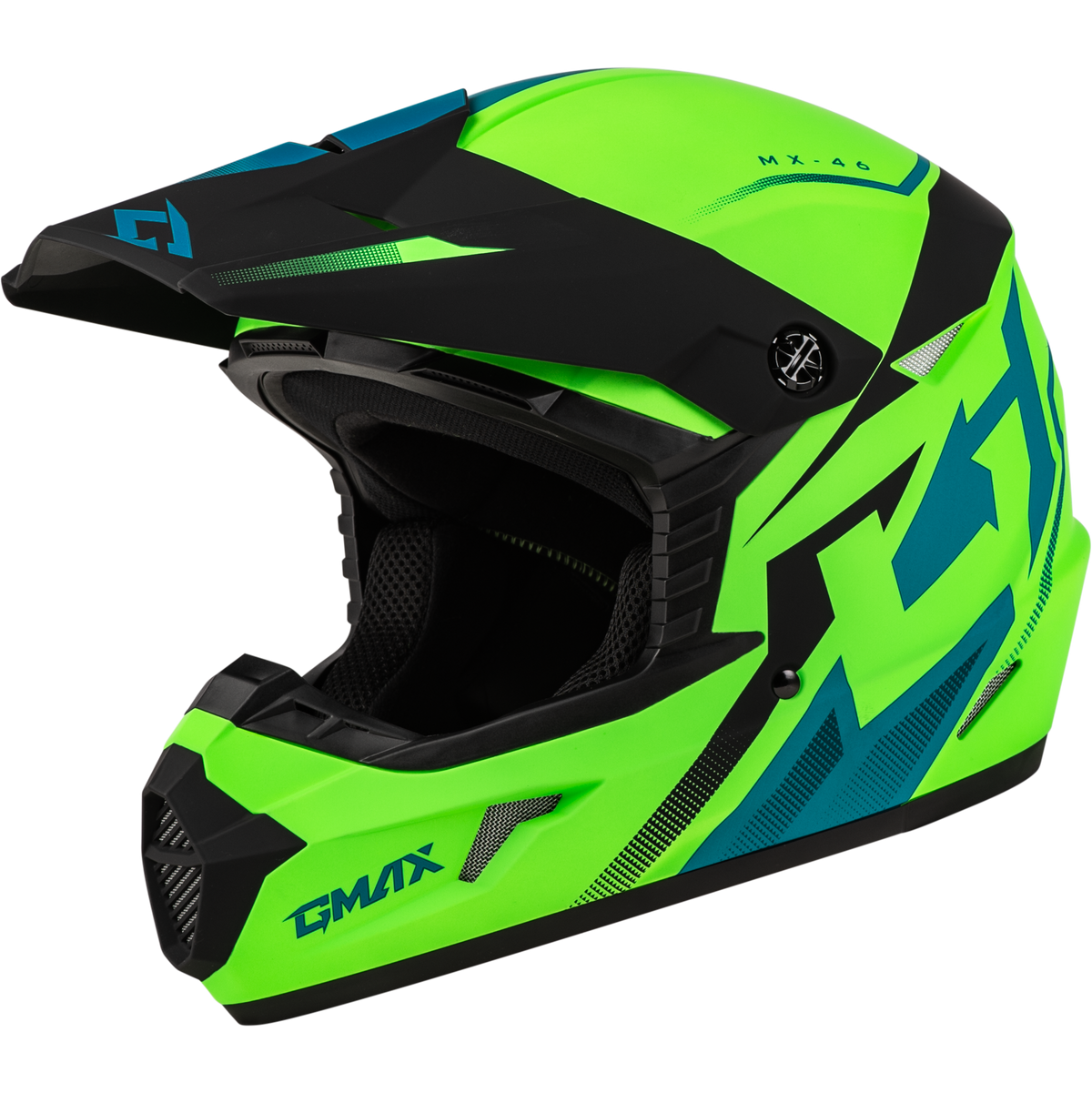 GMAX MX-46 Compound Helmet Matte Hi-Vis Green/Black