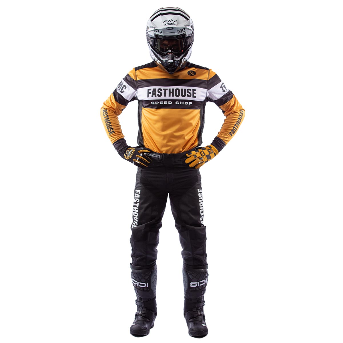 Fasthouse Racing Grind House Anlogue MX Gear Set - Olive/Vintage Gold