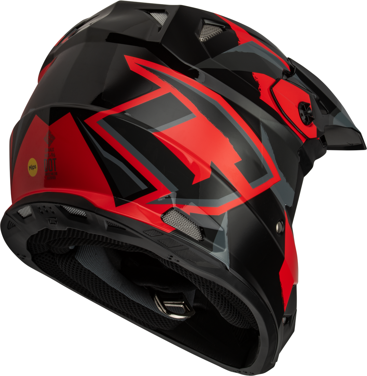 GMAX MX-96S Splinter Helmet Black/Red