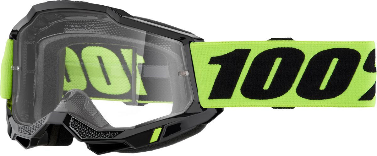 100% Accuri 2 Goggles Neon Yellow / Clear Lens