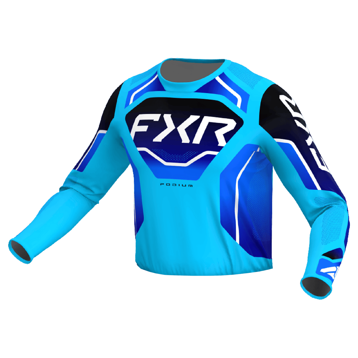 FXR Podium Relay MX Gear Set -  Sky Blue Black