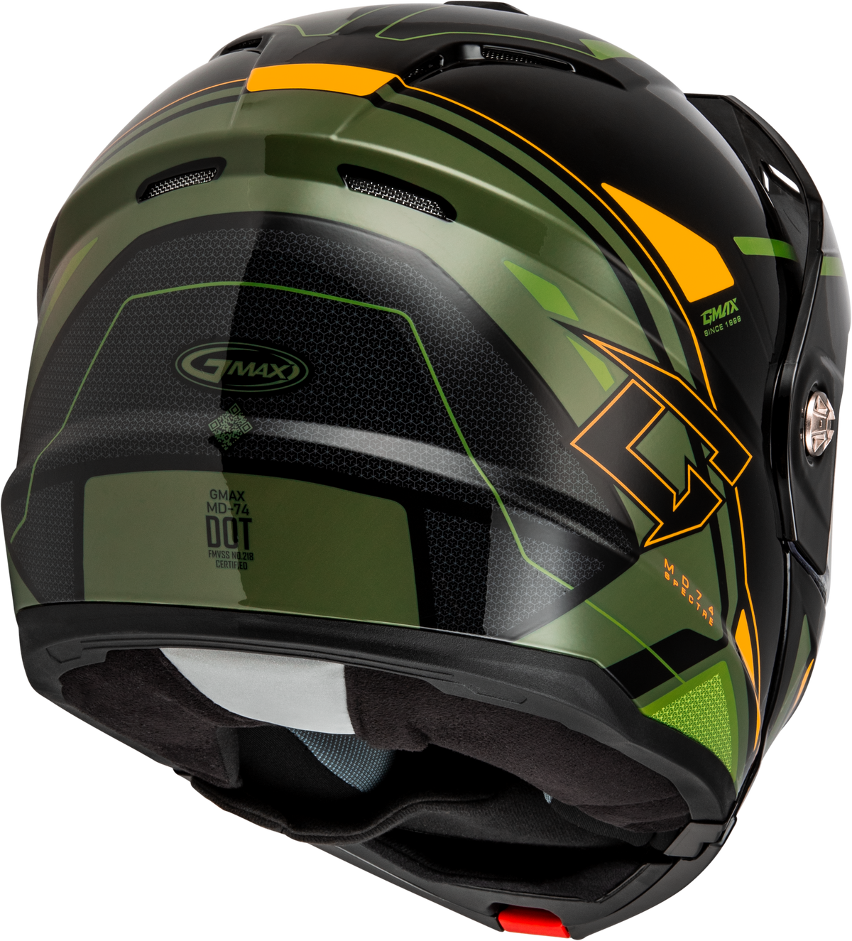 GMAX MD-74S Spectre Modular Helmet w/Electric Shield Black/Green