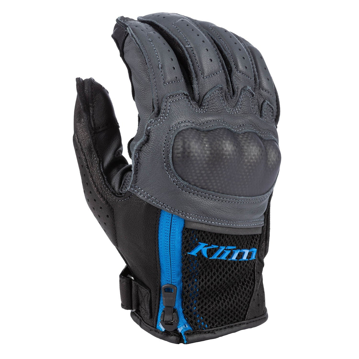 Klim Induction Glove - Asphalt/Electric Blue Lemonade
