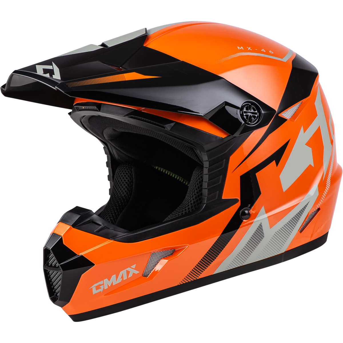 GMAX Youth MX-46 Compound Helmet Orange/Black/Grey