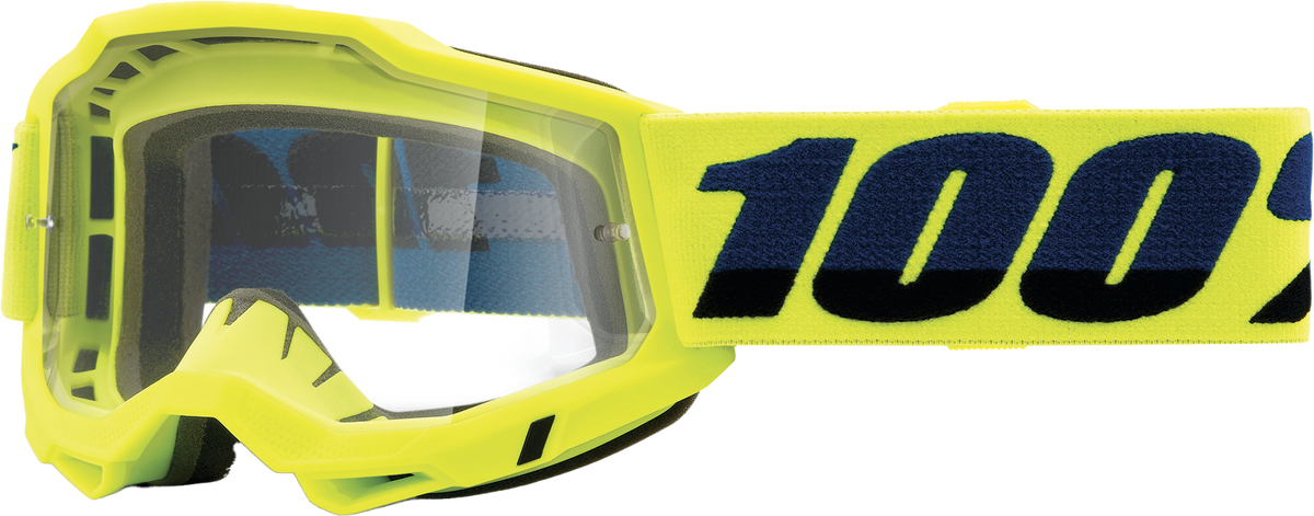 100% Accuri 2 Junior Goggles CLOSEOUT Fluo Yellow / Clear Lens