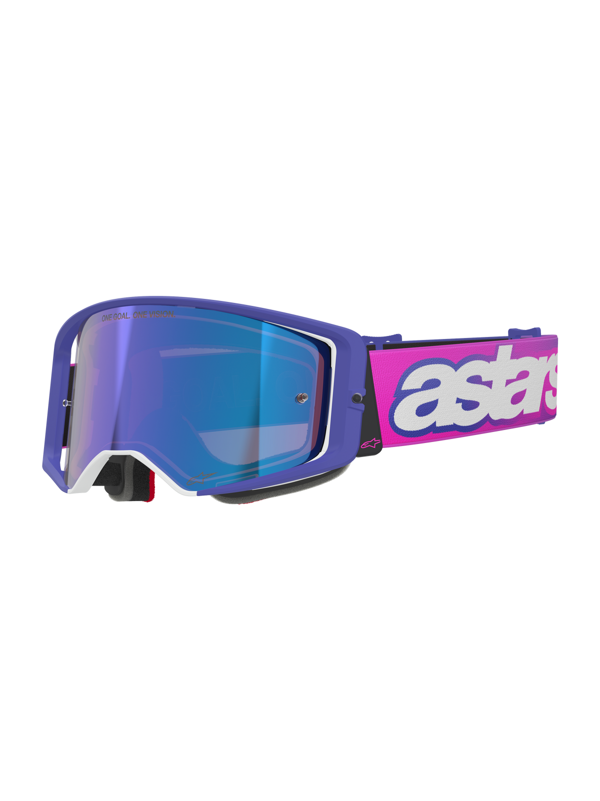 Alpinestars Supertech Vision Vista Goggles - Purple Fluo/Pink/Mirror Blue