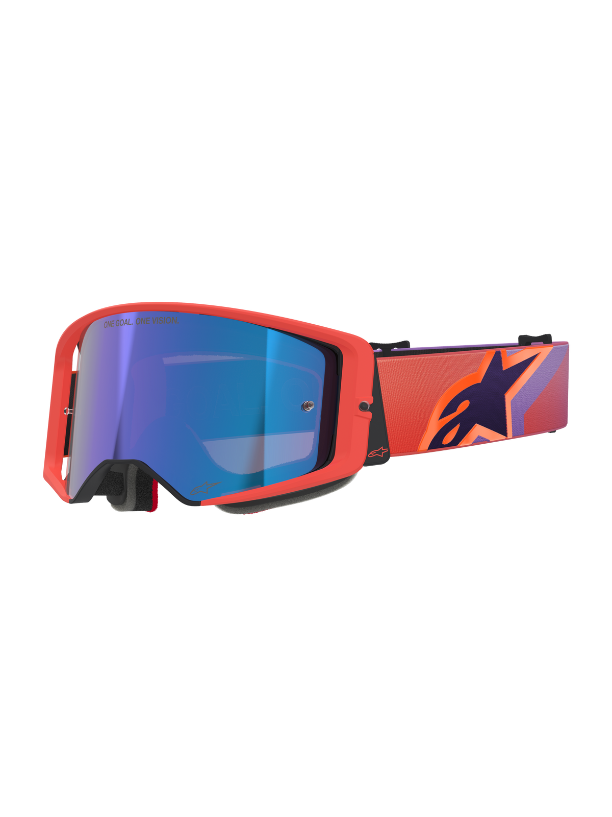 Alpinestars Supertech Vision Corp Goggles - Hot Coral/Purple/Mirror Blue