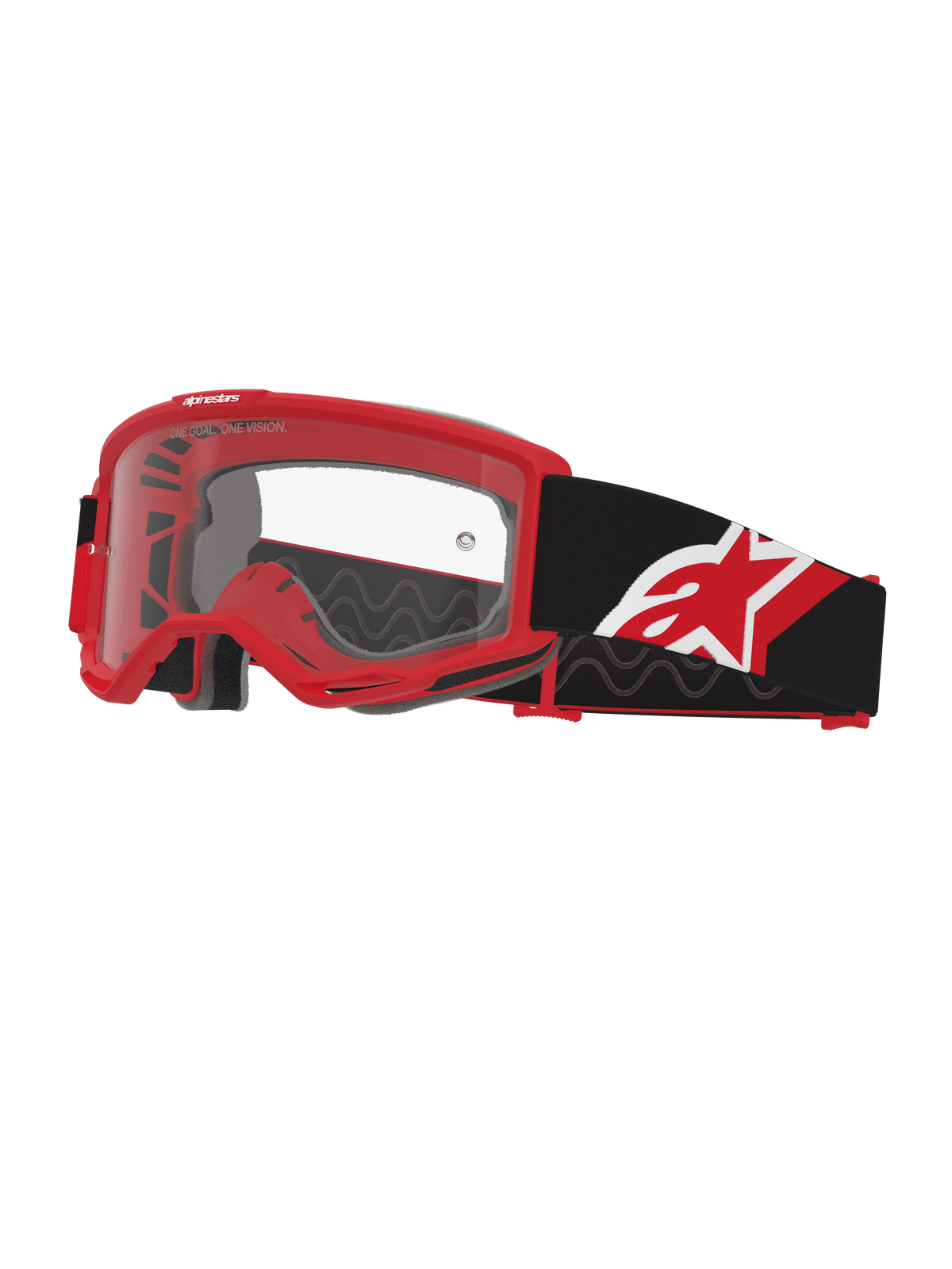 Alpinestars Vision OTG Goggles - Red/Black/White Clear