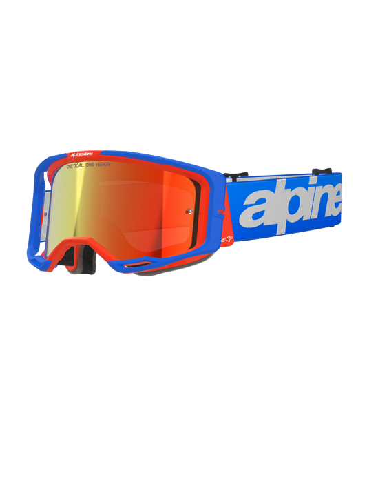 Alpinestars Vision 8 Wordmark Goggles - Blue/Orange