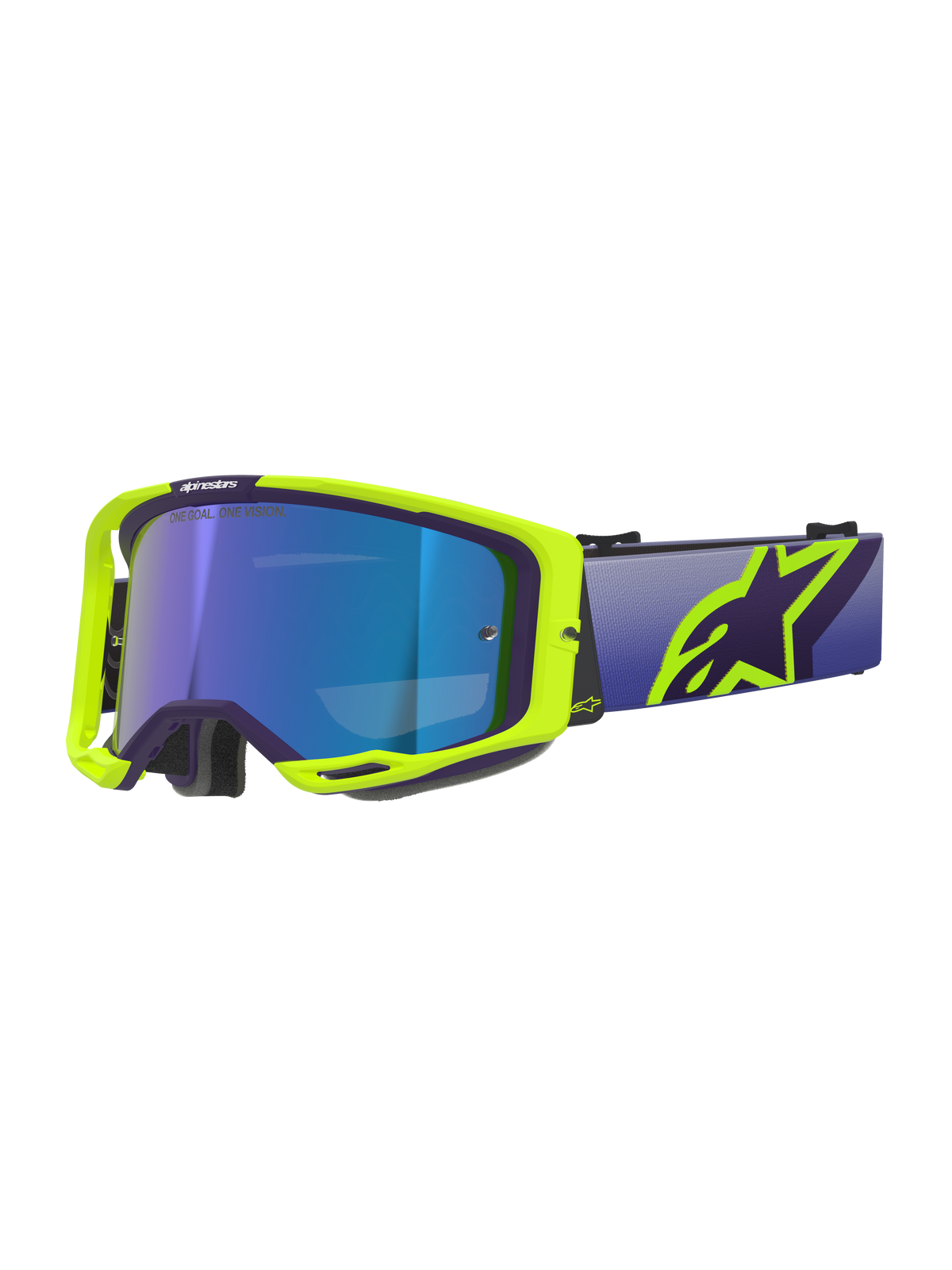 Alpinestars Vision 8 Corp Goggles - Purple/Yellow Fluo Mirror