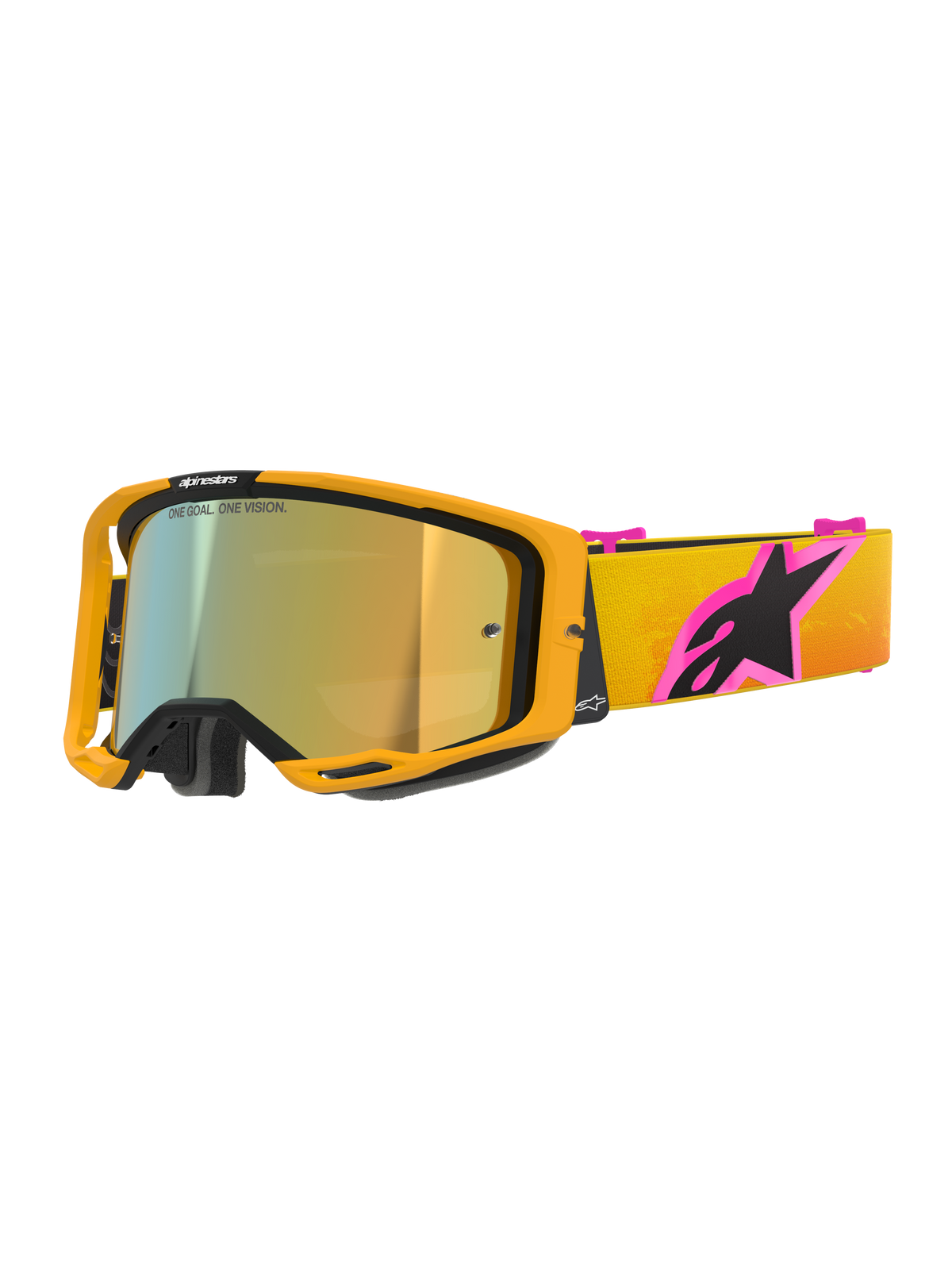Alpinestars Vision 8 Corp Goggles - Orange/Yellow/Pink Mirror Gold