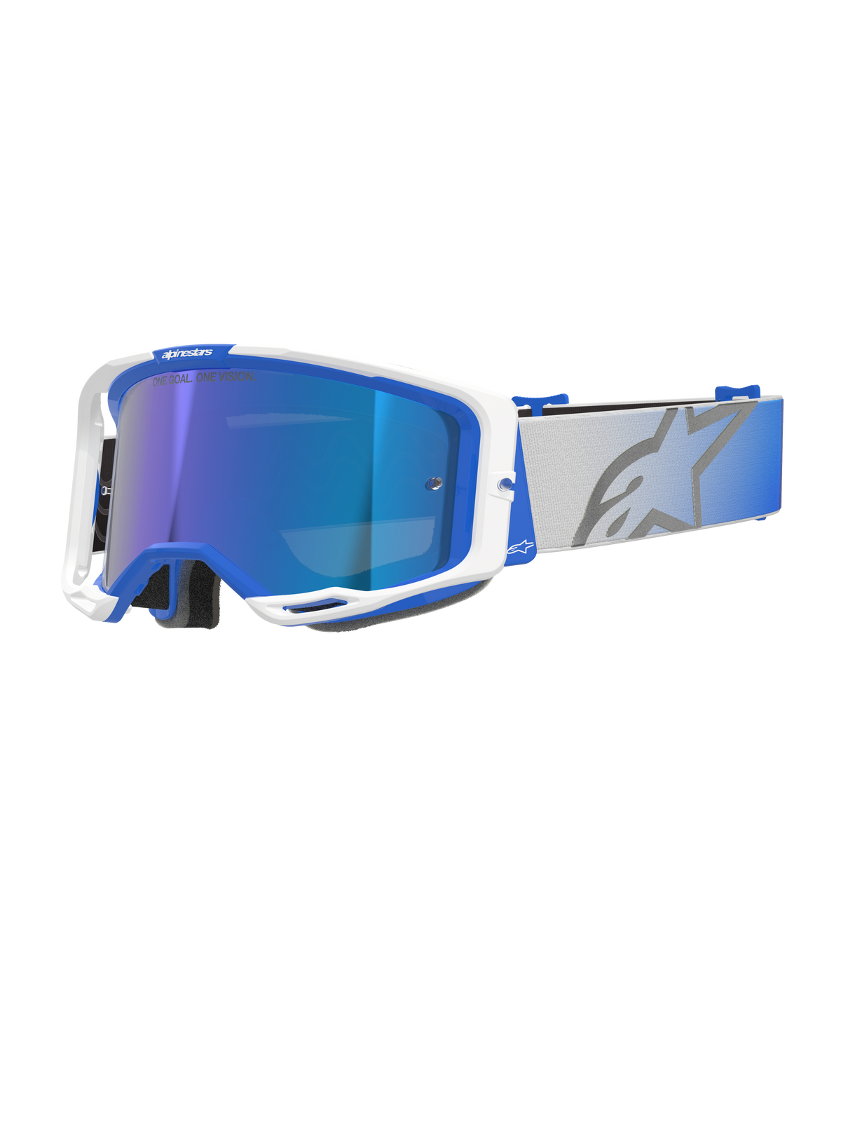 Alpinestars Vision 8 Corp Goggles - Blue/White/Mirror Blue