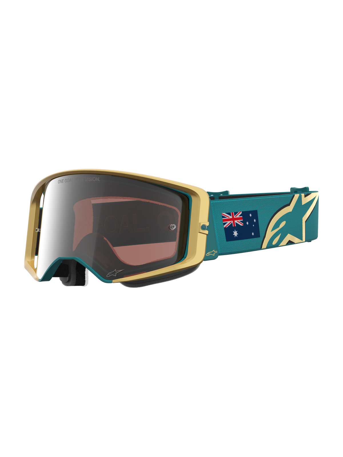 Alpinestars Limited Edition Hunta MXON 2025 Supertech Vision Goggles - Petrol Gold/Mirror Silver/Copper