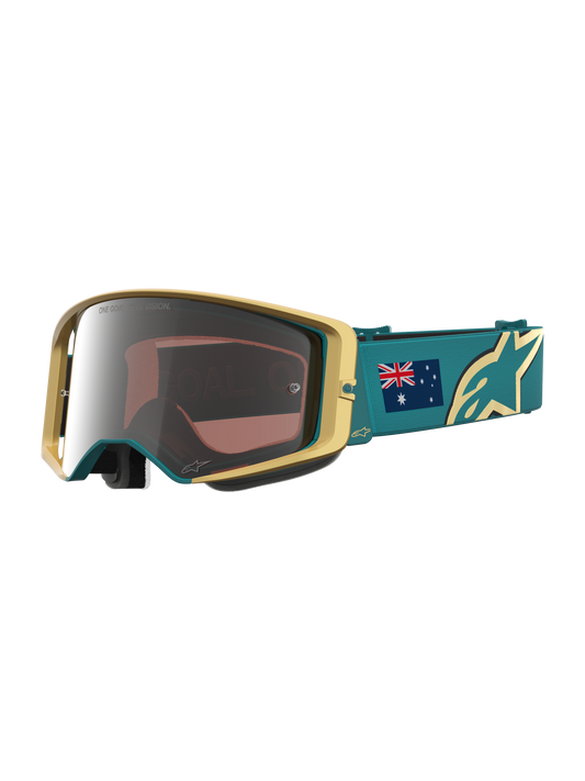 Alpinestars Limited Edition Hunta MXON 2025 Supertech Vision Goggles - Petrol Gold/Mirror Silver/Copper