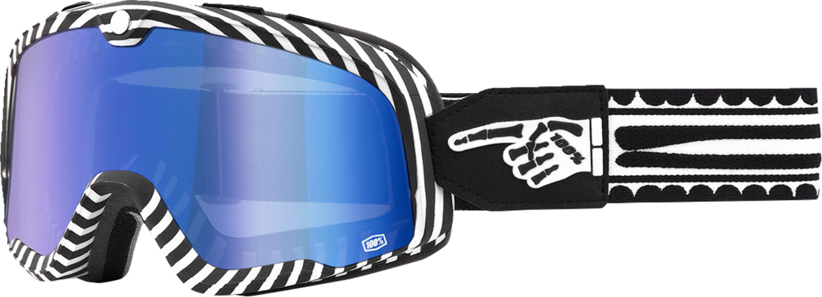 100% Barstow Goggles Death Spray / Blue Mirror Lens