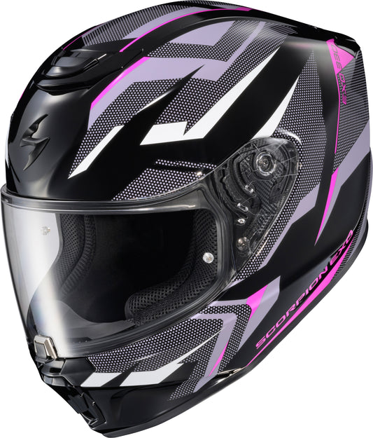 Scorpion EXO R330 Saga Helmet - Black/Pink/Purple