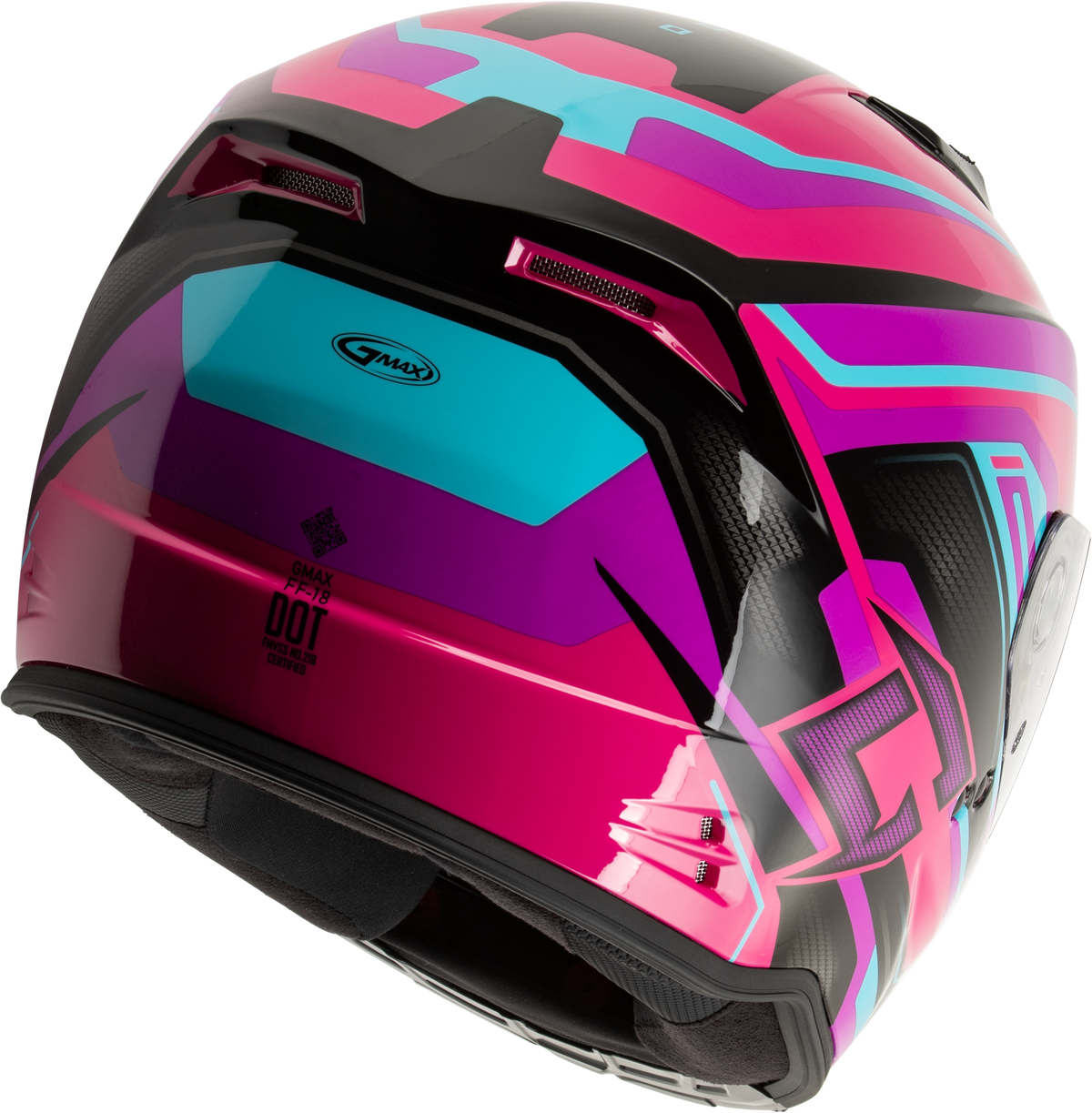 GMAX FF-18 Drift Helmet (2024) Pink/Blue/Black