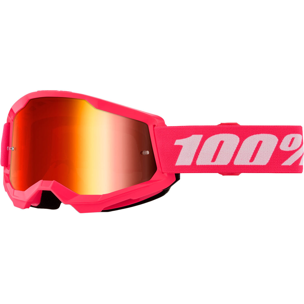 100% Strata 2 Junior Goggles Pink / Mirror Red Lens