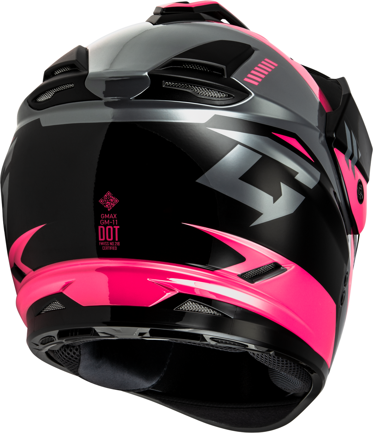 GMAX GM-11S Ronin Helmet W/Electric Shield Black/Grey/Pink